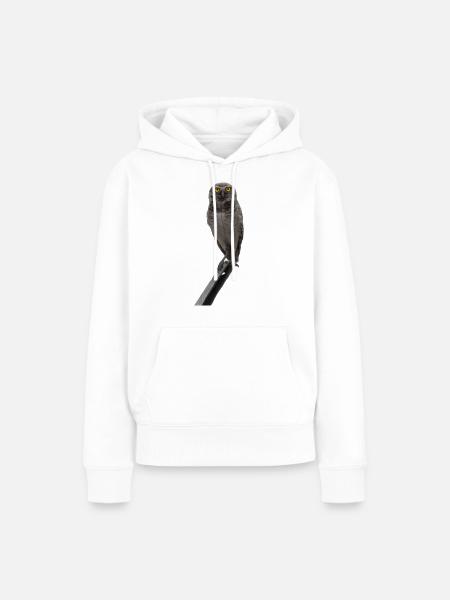 Die Eule die Eule - Frauen Premium Bio Hoodie - Weiß