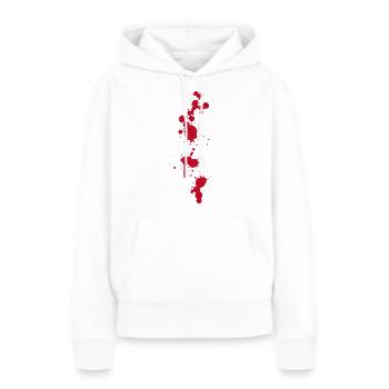 Taches de sang éclaboussures d’Halloween zombies salle d’opération médecin - Sweat à capuche Premium bio Femme - blanc - Devant - Julia (174cm)