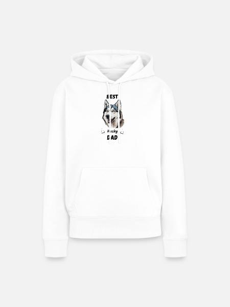 Best Husky Dad - Frauen Premium Bio Hoodie - Weiß