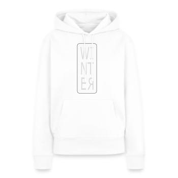 Winter - Frauen Premium Bio Hoodie - Weiß - Vorne - Julia (174cm)