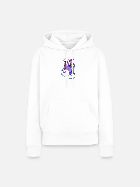 Farbige Spiral- und Fächerkunst - Frauen Premium Bio Hoodie - Weiß
