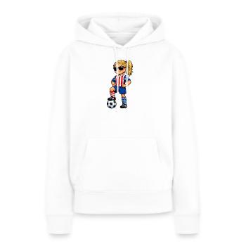 Soccer Girls USA America Fan American - Sweat à capuche Premium bio Femme - blanc - Devant - Julia (174cm)