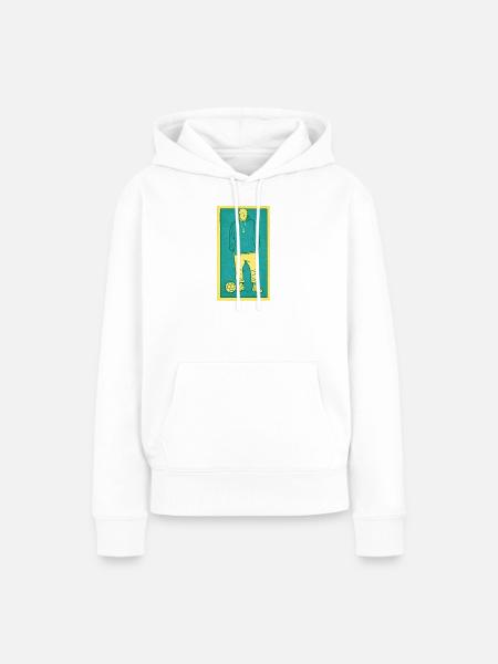 Football player #1 - Frauen Premium Bio Hoodie - Weiß