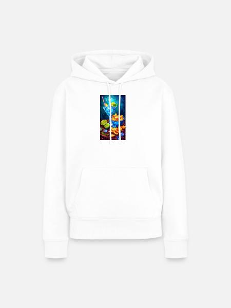 Blaue Cocktails und Sommernachos - Frauen Premium Bio Hoodie - Weiß