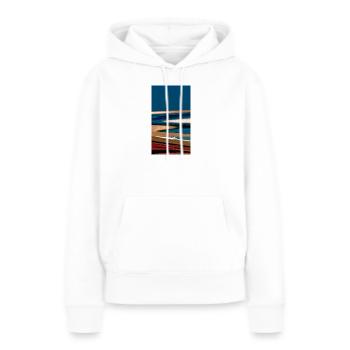 Surfeur de plage - Sweat à capuche Premium bio Femme - blanc - Devant - Julia (174cm)