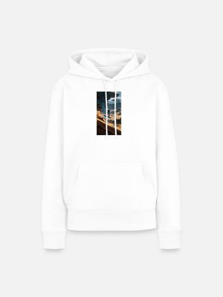 Sandboarding-Abenteuer - Frauen Premium Bio Hoodie - Weiß