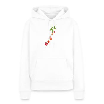 Illustration géométrique de lanterne fleur - Sweat à capuche Premium bio Femme - blanc - Devant - Julia (174cm)