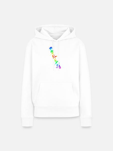 REVOLUTION (Regenbogen) - Frauen Premium Bio Hoodie - Weiß