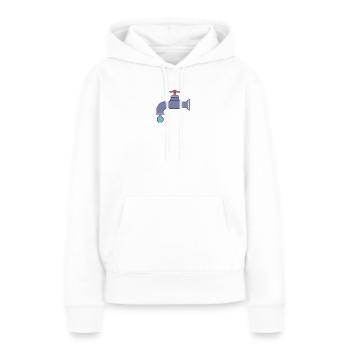 Chute du robinet de pixels - Sweat à capuche Premium bio Femme - blanc - Devant - Julia (174cm)