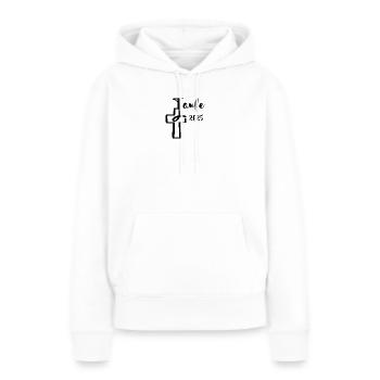 Taufe 2025 Fisch taucht in Kreuz Taufgeschenk - Frauen Premium Bio Hoodie - Weiß - Vorne - Julia (174cm)