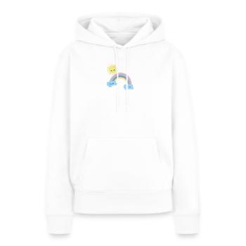 Sunny Rainbow Cloudscape Niedlich - Frauen Premium Bio Hoodie - Weiß - Vorne - Julia (174cm)
