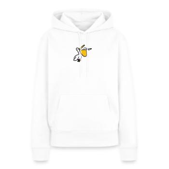 Raubvogel - Frauen Premium Bio Hoodie - Weiß - Vorne - Julia (174cm)