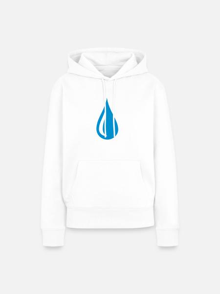 Wassertropfen - Frauen Premium Bio Hoodie - Weiß