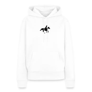 Pferdesport - Frauen Premium Bio Hoodie - Weiß - Vorne - Julia (174cm)