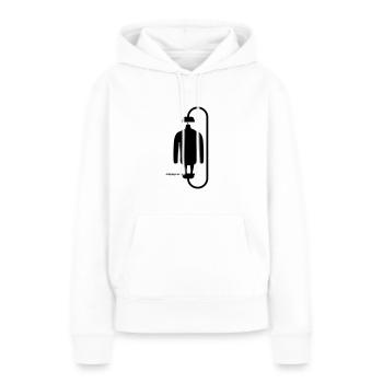 06 22 WARM ANZIEHEN KALT DUSCHEN schwarz - Frauen Premium Bio Hoodie - Weiß - Vorne - Julia (174cm)
