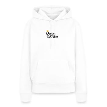 Cuire - Sweat à capuche Premium bio Femme - blanc - Devant - Julia (174cm)