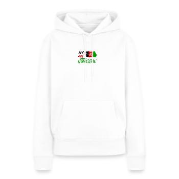 Nous sommes l'Afghanistan - Sweat à capuche Premium bio Femme - blanc - Devant - Julia (174cm)