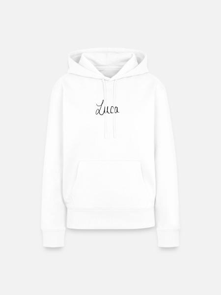 Luca - Sweat à capuche Premium bio Femme - blanc