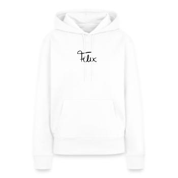 Felix - Sweat à capuche Premium bio Femme - blanc - Devant - Julia (174cm)