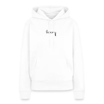 Henry - Frauen Premium Bio Hoodie - Weiß - Vorne - Julia (174cm)