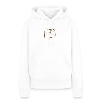 Ich mag Tofu - Frauen Premium Bio Hoodie - Weiß - Vorne - Julia (174cm)