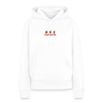 RASPBERRIES - Frauen Premium Bio Hoodie - Weiß - Vorne - Julia (174cm)