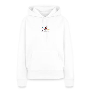 Padel Sport Action – Style BD - Sweat à capuche Premium bio Femme - blanc - Devant - Julia (174cm)