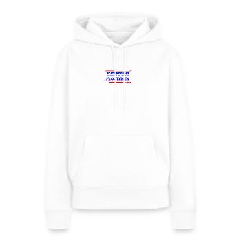 Chuchoteur de serveur - Sweat à capuche Premium bio Femme - blanc - Devant - Julia (174cm)