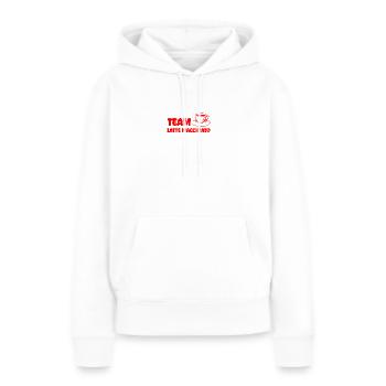 Team Latte macchiato Conception de café cool. - Sweat à capuche Premium bio Femme - blanc - Devant - Julia (174cm)