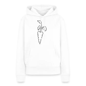 Carotte carotte - Sweat à capuche Premium bio Femme - blanc - Devant - Julia (174cm)