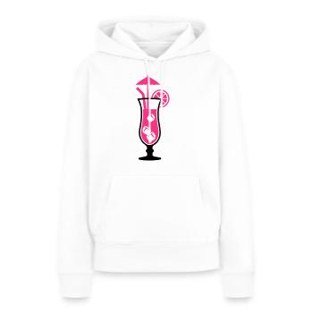 Cocktail - Sweat à capuche Premium bio Femme - blanc - Devant - Julia (174cm)
