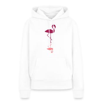 flamingo spiegelung wasser gespiegelt reflektion r - Frauen Premium Bio Hoodie - Weiß - Vorne - Julia (174cm)