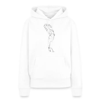 Orthese minimalistisch (gOT it!) - Frauen Premium Bio Hoodie - Weiß - Vorne - Julia (174cm)