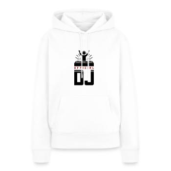 DJ Spruch Platines vinyles - Sweat à capuche Premium bio Femme - blanc - Devant - Julia (174cm)