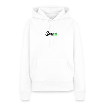 Son Batterie - Frauen Premium Bio Hoodie - Weiß - Vorne - Julia (174cm)