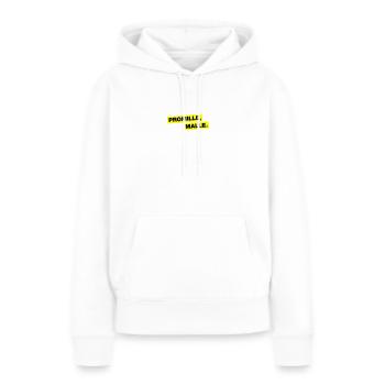 Promille, Malle - Frauen Premium Bio Hoodie - Weiß - Vorne - Julia (174cm)