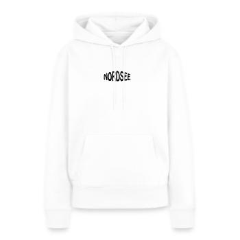 Mer du Nord - Sweat à capuche Premium bio Femme - blanc - Devant - Julia (174cm)