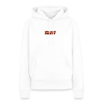 AFTER WORK PARTY - Frauen Premium Bio Hoodie - Weiß - Vorne - Julia (174cm)