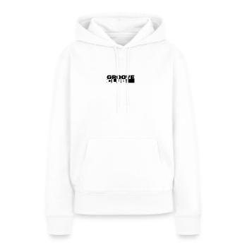 Groove Club - Sweat à capuche Premium bio Femme - blanc - Devant - Julia (174cm)