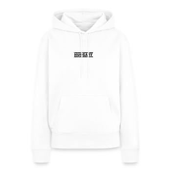 Hongrie - Sweat à capuche Premium bio Femme - blanc - Devant - Julia (174cm)