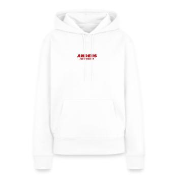 ANDERS IST BESSER - Frauen Premium Bio Hoodie - Weiß - Vorne - Julia (174cm)