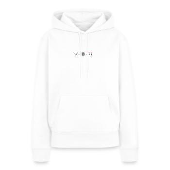 Regard de minuit aux yeux écarquillés - Sweat à capuche Premium bio Femme - blanc - Devant - Julia (174cm)