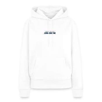 LIEBLINGSTAG - Frauen Premium Bio Hoodie - Weiß - Vorne - Julia (174cm)