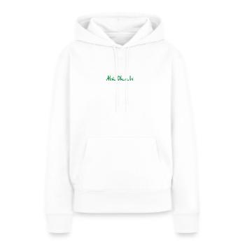 ABU DHABI - Sweat à capuche Premium bio Femme - blanc - Devant - Julia (174cm)