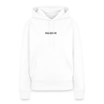 Collège Rock - Sweat à capuche Premium bio Femme - blanc - Devant - Julia (174cm)