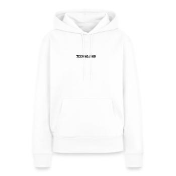 Techno DNB - Frauen Premium Bio Hoodie - Weiß - Vorne - Julia (174cm)