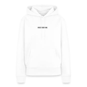 Enregistrement sur le terrain - Sweat à capuche Premium bio Femme - blanc - Devant - Julia (174cm)