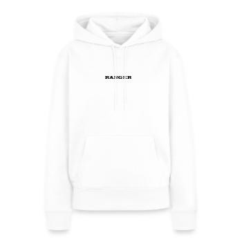 RANGER - Sweat à capuche Premium bio Femme - blanc - Devant - Julia (174cm)