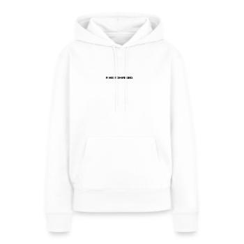 JE NE COMPRENDS PAS le cyrillique russe - Sweat à capuche Premium bio Femme - blanc - Devant - Julia (174cm)