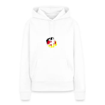 Handball, Deutschland,em , Flagge, Handballer - Frauen Premium Bio Hoodie - Weiß - Vorne - Julia (174cm)